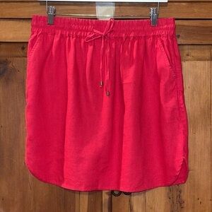 KENAR 💯 Linen Red Mini Skirt Sz. MD